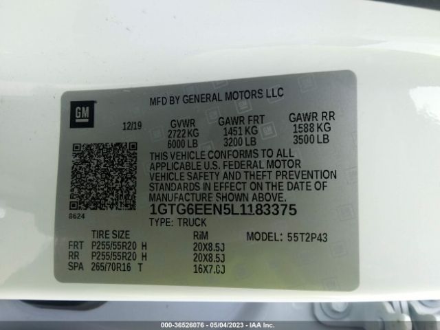 1GTG6EEN5L1183375 GMC Canyon 4wd Denali