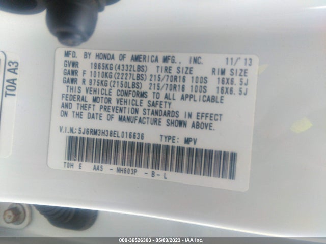 Honda CR-V LX 2014 5J6RM3H38EL016636 Image 9