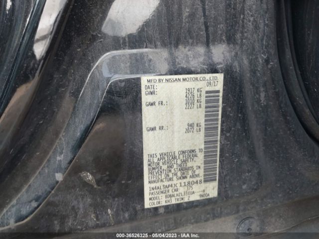 1N4AL3AP4JC118048 Nissan Altima 2.5 Sr