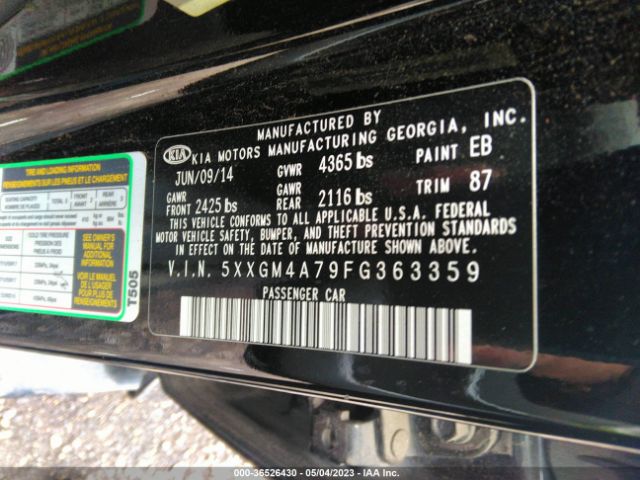5XXGM4A79FG363359 KIA Optima Lx