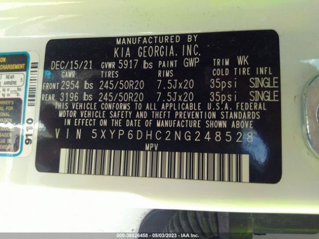 5XYP6DHC2NG248528 KIA Telluride S