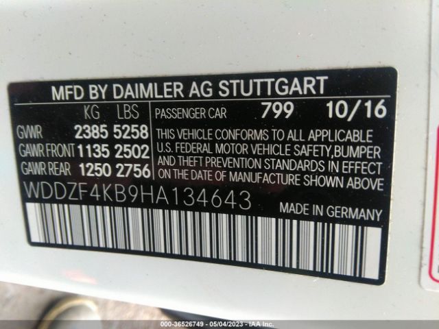 WDDZF4KB9HA134643 Mercedes-Benz E-class E 300