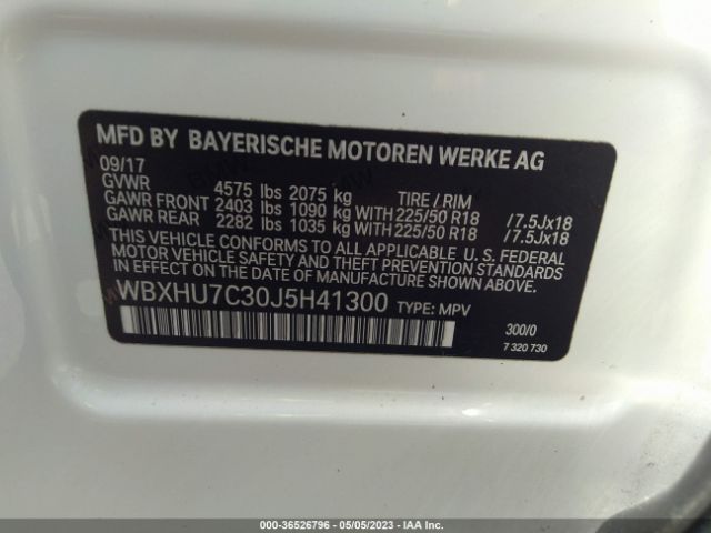 WBXHU7C30J5H41300 BMW X1 Sdrive28i