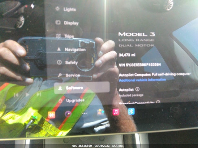 2019 Tesla 3, VIN: 5YJ3E1EB9KF453584