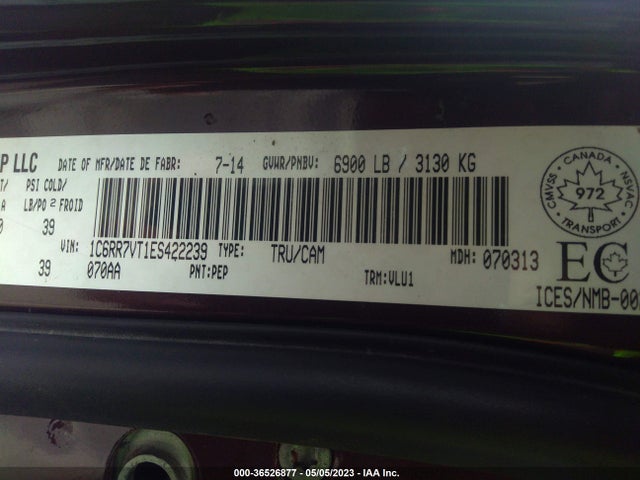 1C6RR7VT1ES422239 RAM 1500 Laramie