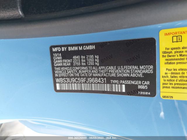 WBS3U9C59FJ968431 BMW M4