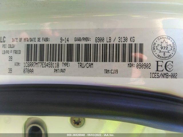 1C6RR7MT7ES459118 RAM 1500 Sport