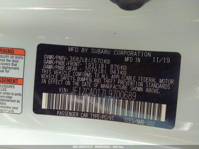 2020 Subaru BRZ, VIN: JF1ZCAD17L9700689