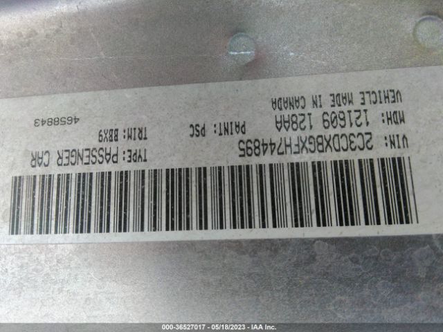 2C3CDXBGXFH744895 Dodge Charger Se