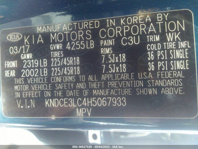 KIA Niro Touring 2017 KNDCE3LC4H5067933 Image 11