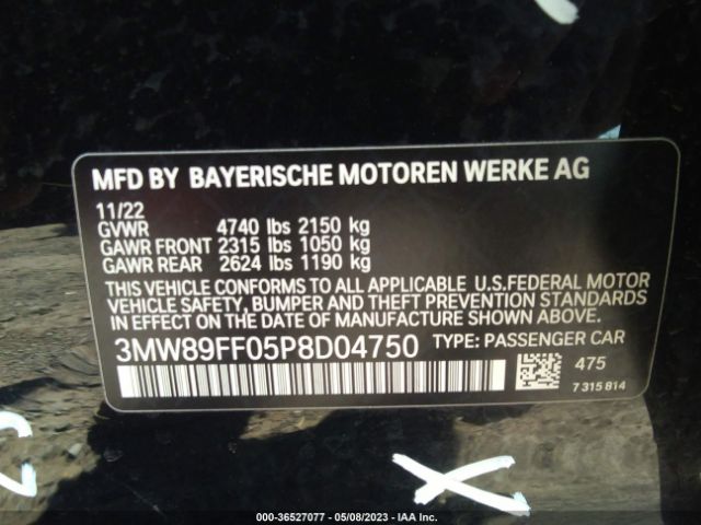3MW89FF05P8D04750 BMW 3 Series 330i Xdrive