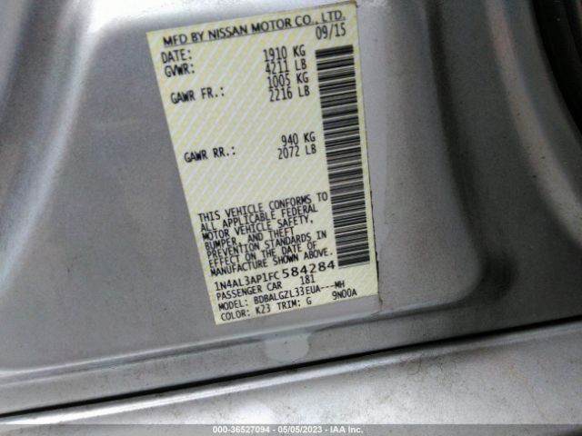 1N4AL3AP1FC584284 Nissan Altima 2.5 S