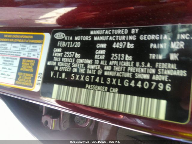 5XXGT4L3XLG440796 KIA Optima Lx