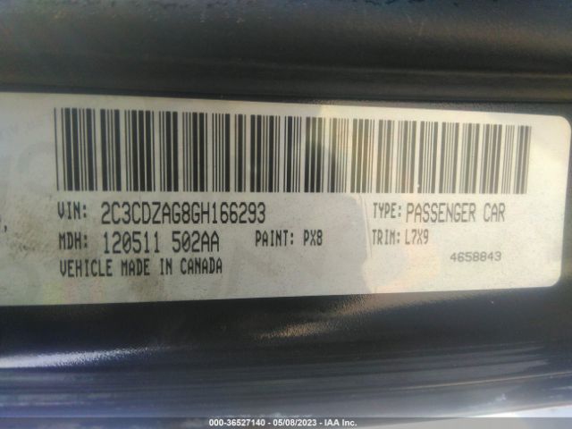 2C3CDZAG8GH166293 Dodge Challenger Sxt