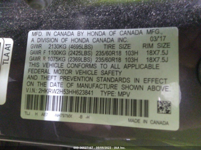 Honda CR-V EX 2017 2HKRW2H53HH623841 Image 9