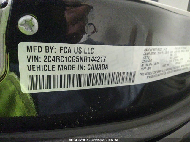2C4RC1CG5NR144217 Chrysler Voyager Lx