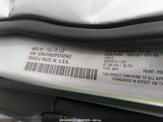 1C4RJHBG0P8742942 Jeep Grand Cherokee Limited