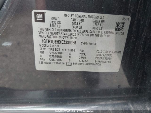 1GTR1UEHXEZ336025 GMC Sierra 1500 Sle