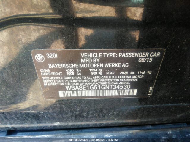 WBA8E1G51GNT34530 BMW 3 Series 320i
