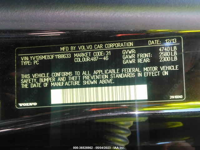 2015 Volvo V60, VIN: YV126MEB3F1188633