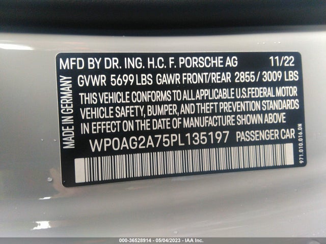 2023 Porsche Panamera, VIN: WP0AG2A75PL135197