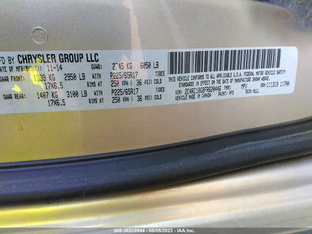 2C4RC1BG8FR620446 Chrysler Town & Country Touring