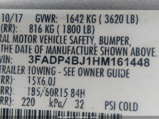 3FADP4BJ1HM161448 Ford FIESTA SE