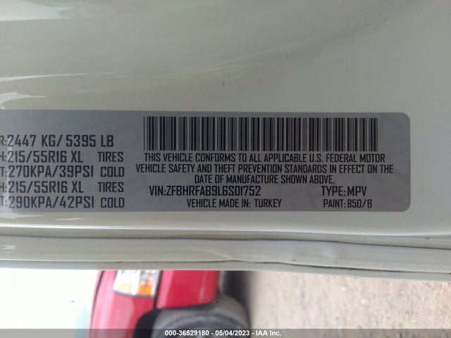 2020 Ram Promaster City, VIN: ZFBHRFAB9L6S01752