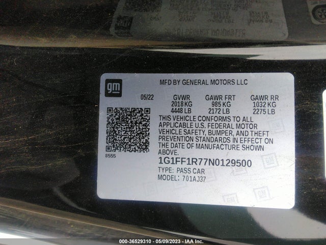 Chevrolet CAMARO LT1 2022 1G1FF1R77N0129500 Image 10