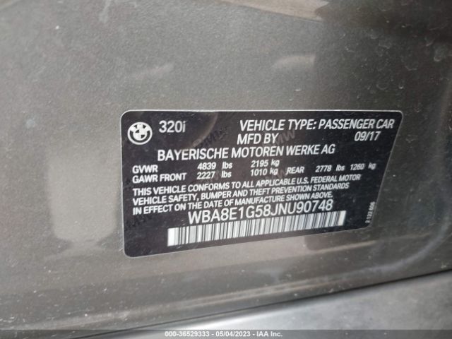 WBA8E1G58JNU90748 BMW 3 Series 320i