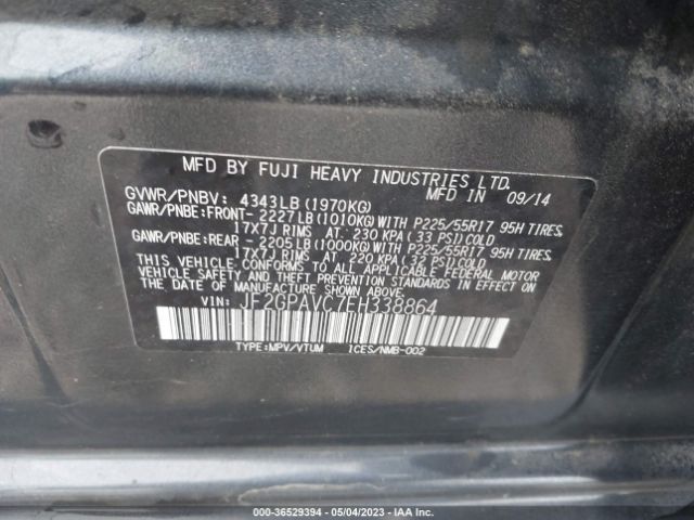 JF2GPAVC7EH338864 Subaru Xv Crosstrek Premium