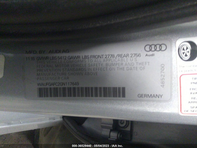 WAUFGAFC2GN117649 Audi A6 3.0t Premium Plus