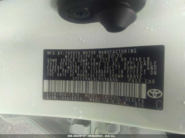5YFEPRAEXLP116896 Toyota COROLLA LE