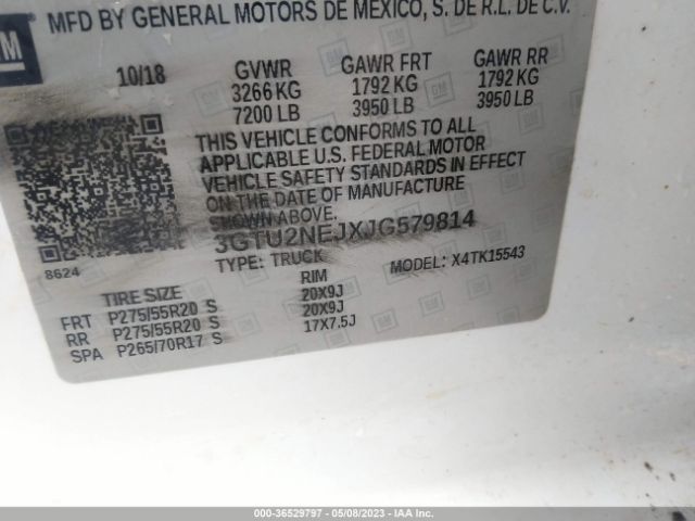 3GTU2NEJXJG579814 GMC Sierra 1500 Slt