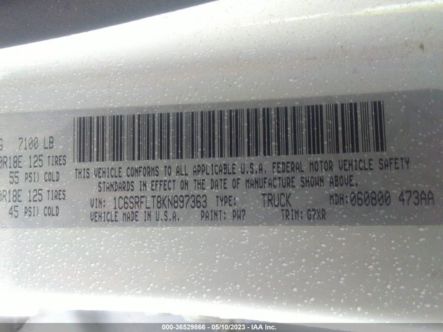 1C6SRFLT8KN897363 RAM 1500 Rebel