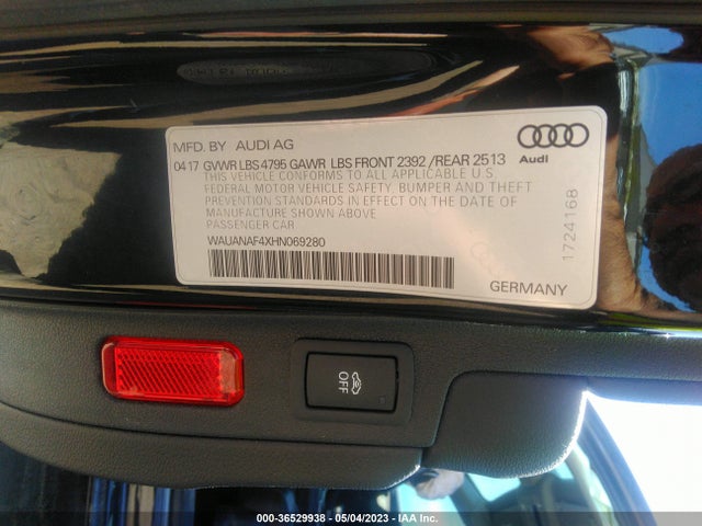 WAUANAF4XHN069280 Audi A4 PREMIUM