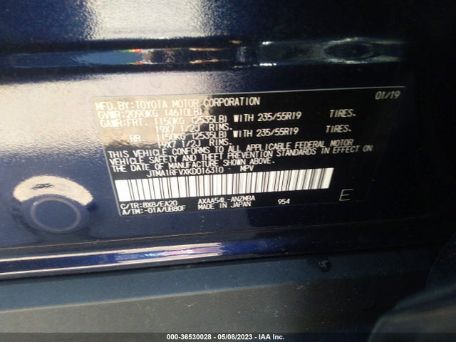 Toyota Rav4 Xle Premium 2019 JTMA1RFVXKD016310 Image 9
