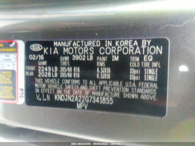 KNDJN2A22G7341855 KIA Soul Base