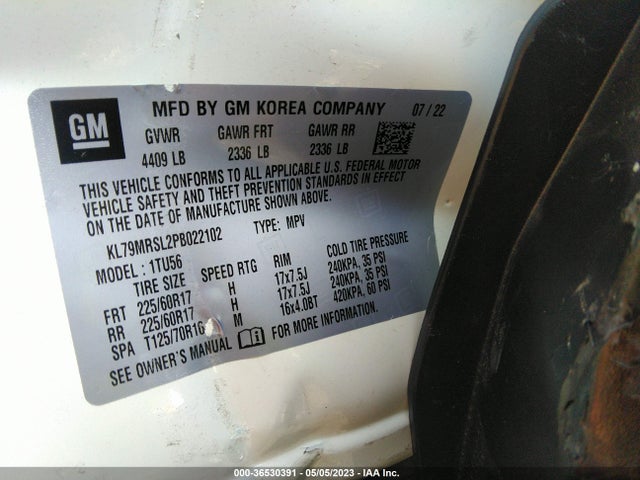 Chevrolet Trailblazer Lt 2023 KL79MRSL2PB022102 Image 9