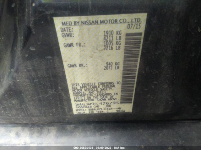 1N4AL3AP3FC476295 Nissan Altima 2.5 S