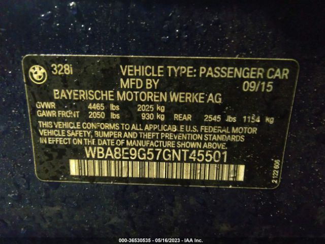 WBA8E9G57GNT45501 BMW 3 Series 328i