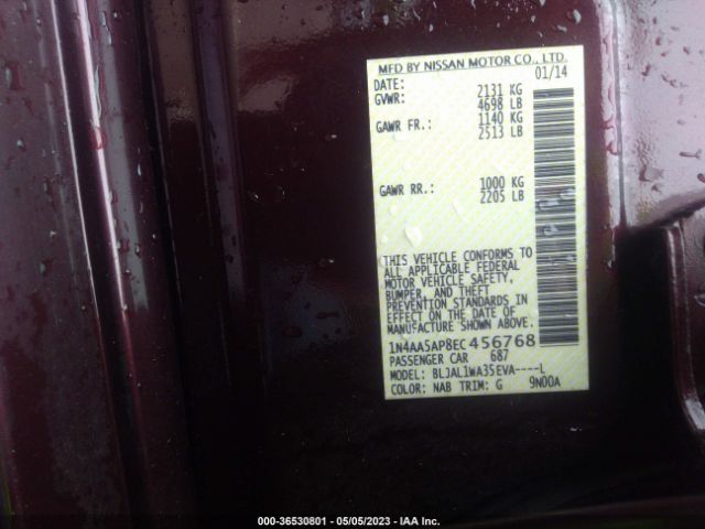 1N4AA5AP8EC456768 Nissan Maxima 3.5 Sv W/sport Pkg