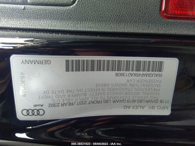 WAUGMAF45KA013808 Audi A4 Premium/titanium Premium