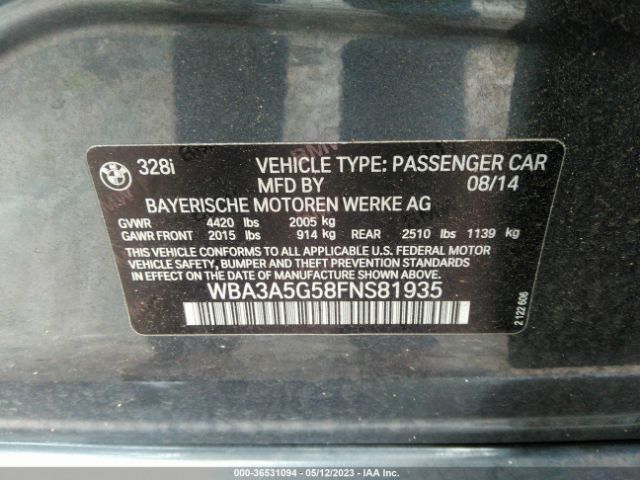 WBA3A5G58FNS81935 BMW 3 Series 328i