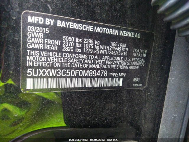 5UXXW3C50F0M89478 BMW X4 Xdrive28i