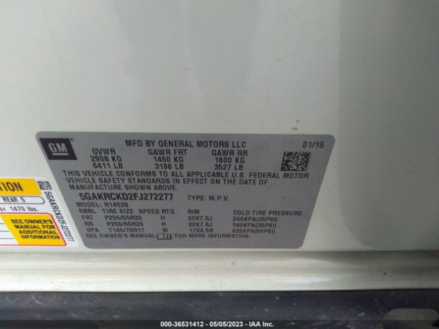 5GAKRCKD2FJ272277 Buick Enclave Premium