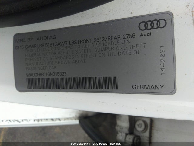 WAUGFBFC1GN015823 Audi A6 2.0t Premium Plus