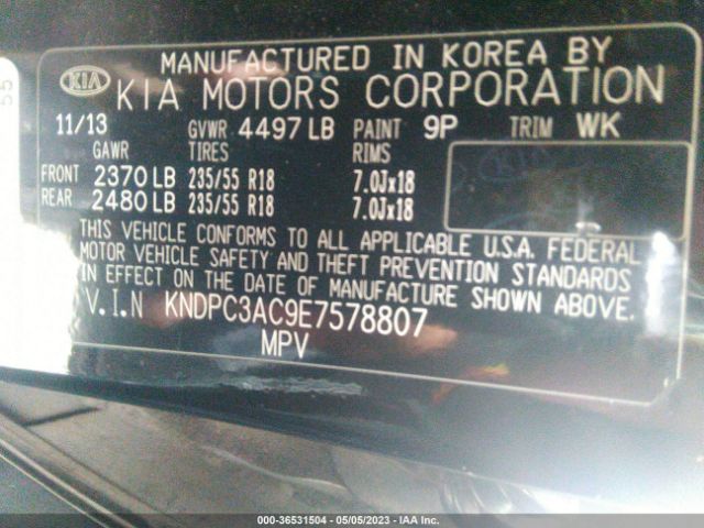 KNDPC3AC9E7578807 KIA Sportage Ex