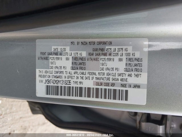 Mazda Cx-5 Grand Touring 2021 JM3KFADM2M1318235 Image 11