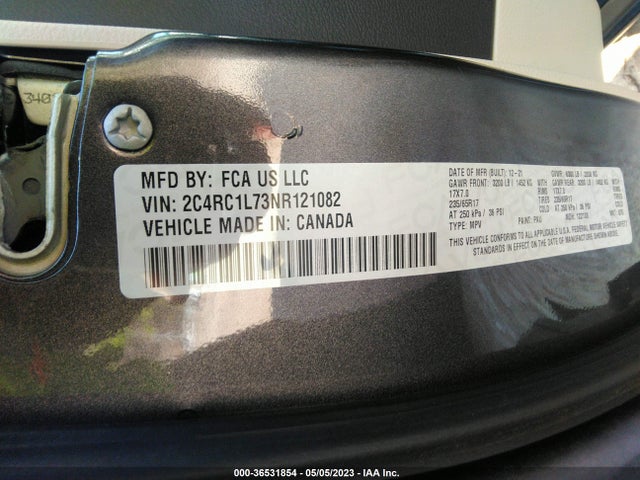 2022 Chrysler Pacifica Hybrid, VIN: 2C4RC1L73NR121082
